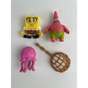 Imaginext SpongeBob SquarePants SPONGEBOB & JELLYFISH figures w/net Patrick